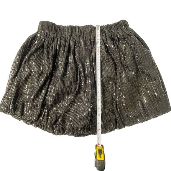 NWT Endless Rose Black Sequin Bubbly Puff Matching Set. CROP TOP & SKORTS XS - Picture 6 of 9